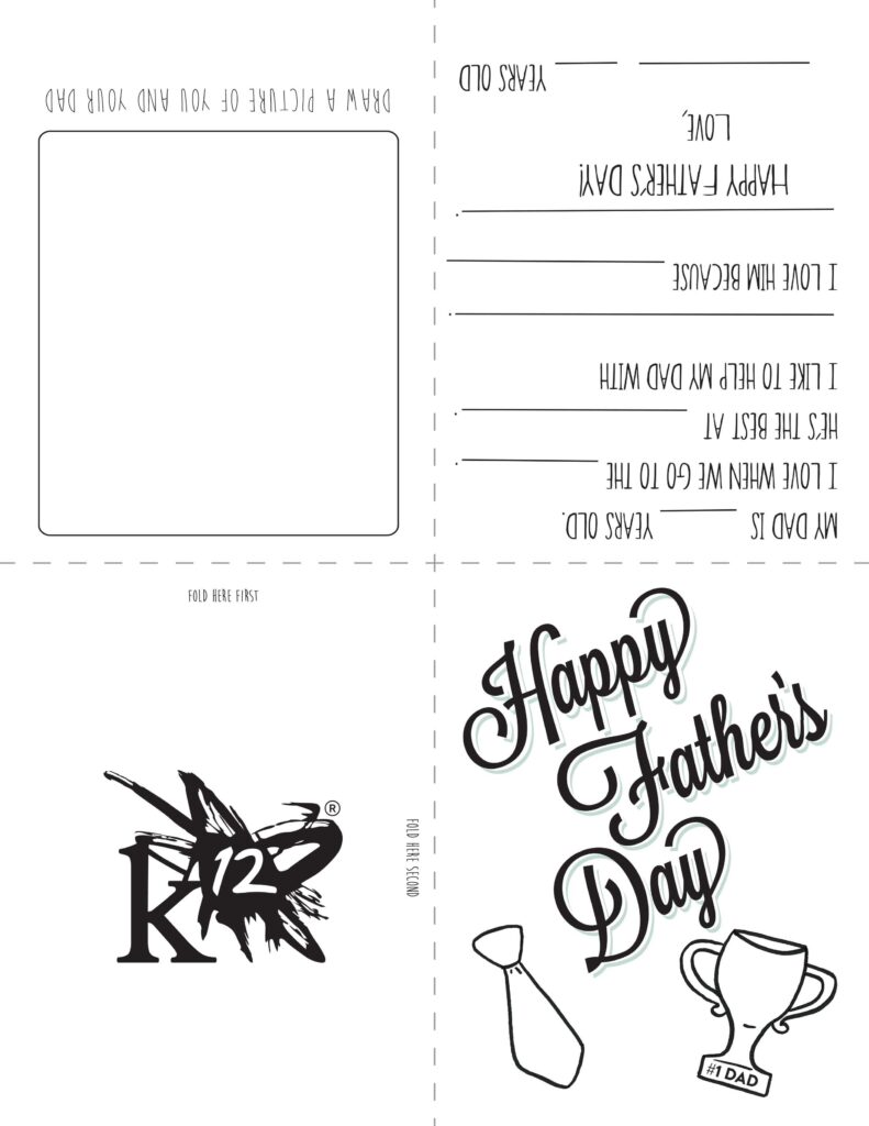 Printable Father 39 s Day Card For Kids