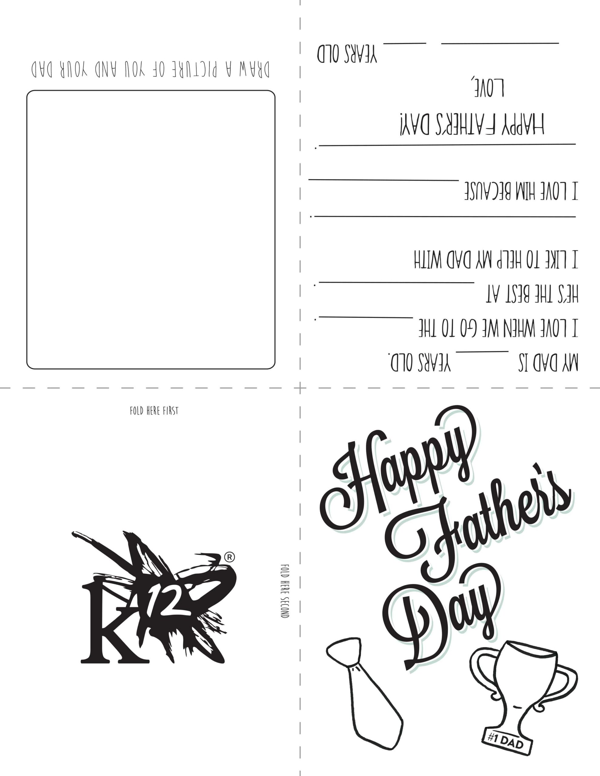 Printable Father 39 s Day Card For Kids