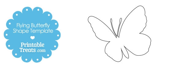 printable flying butterfly card template