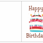 Printable Foldable Birthday Cards