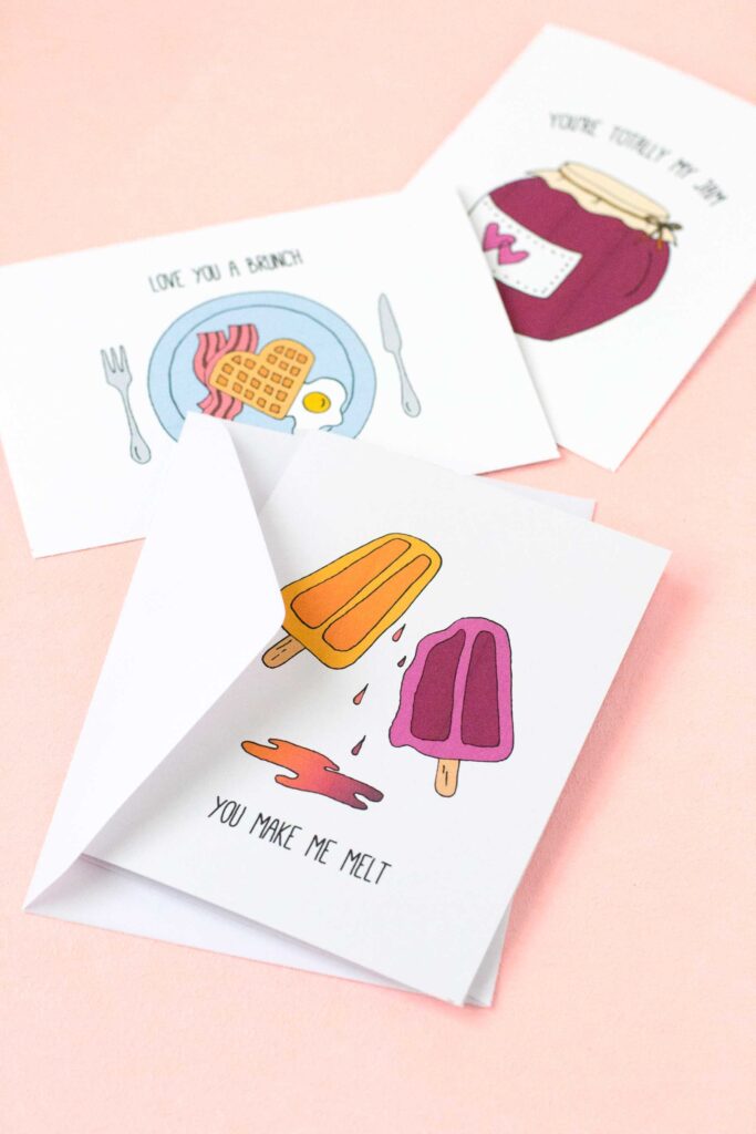 Printable Food Pun Valentine 39 s Day Cards Make And Tell