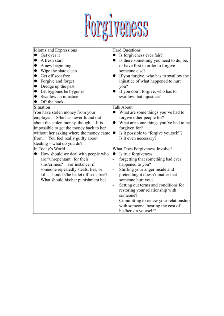 free printable forgiveness activities for kids