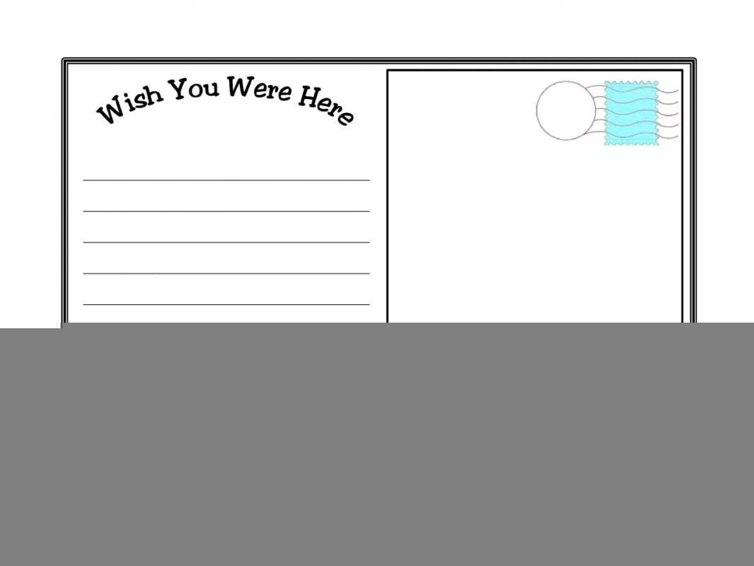 Printable Free Printable Postcard Template Printable Templates
