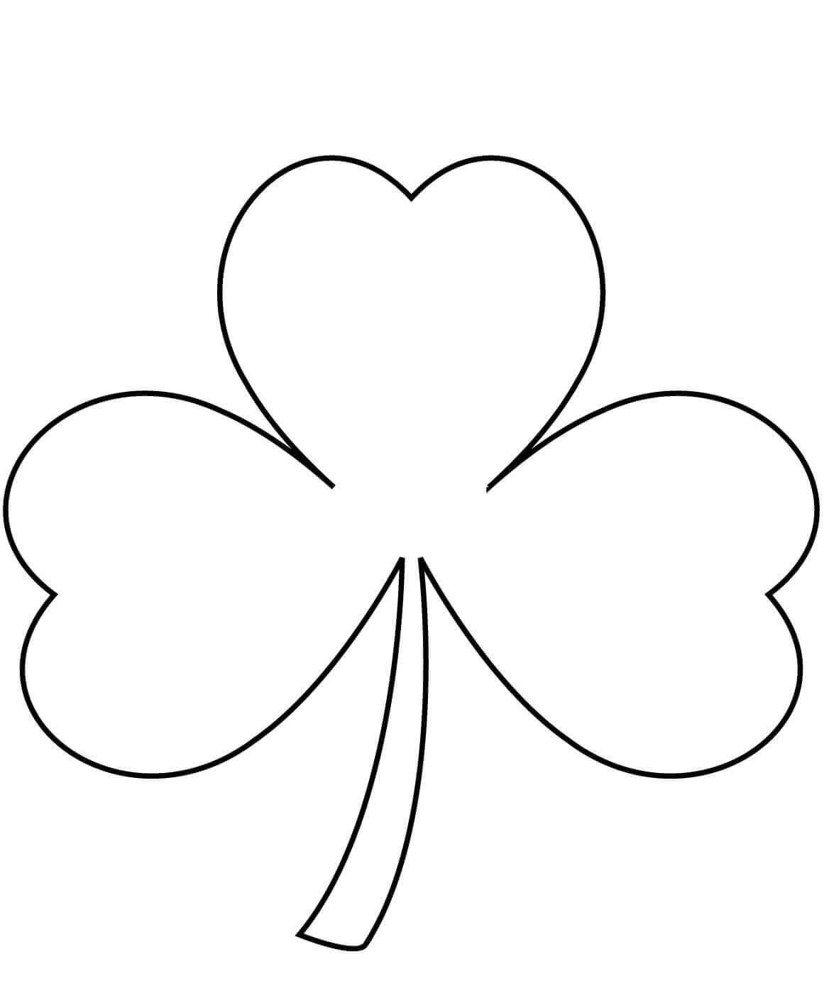 printable free printable printable shamrock coloring page
