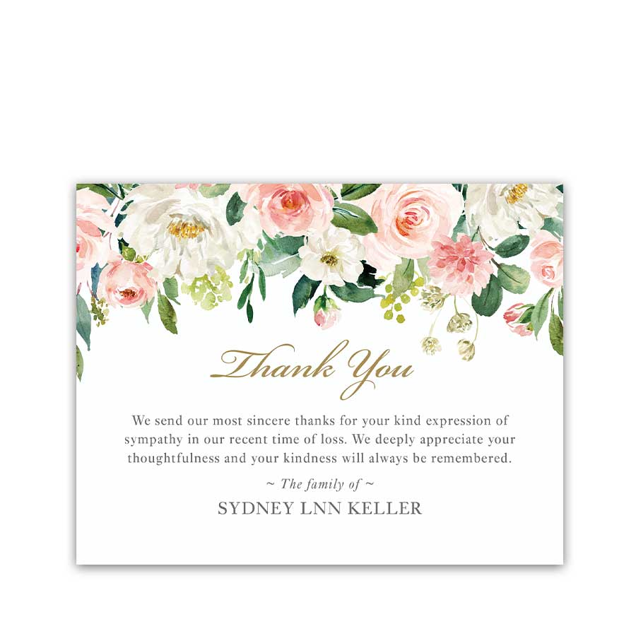 printable funeral thank you card template