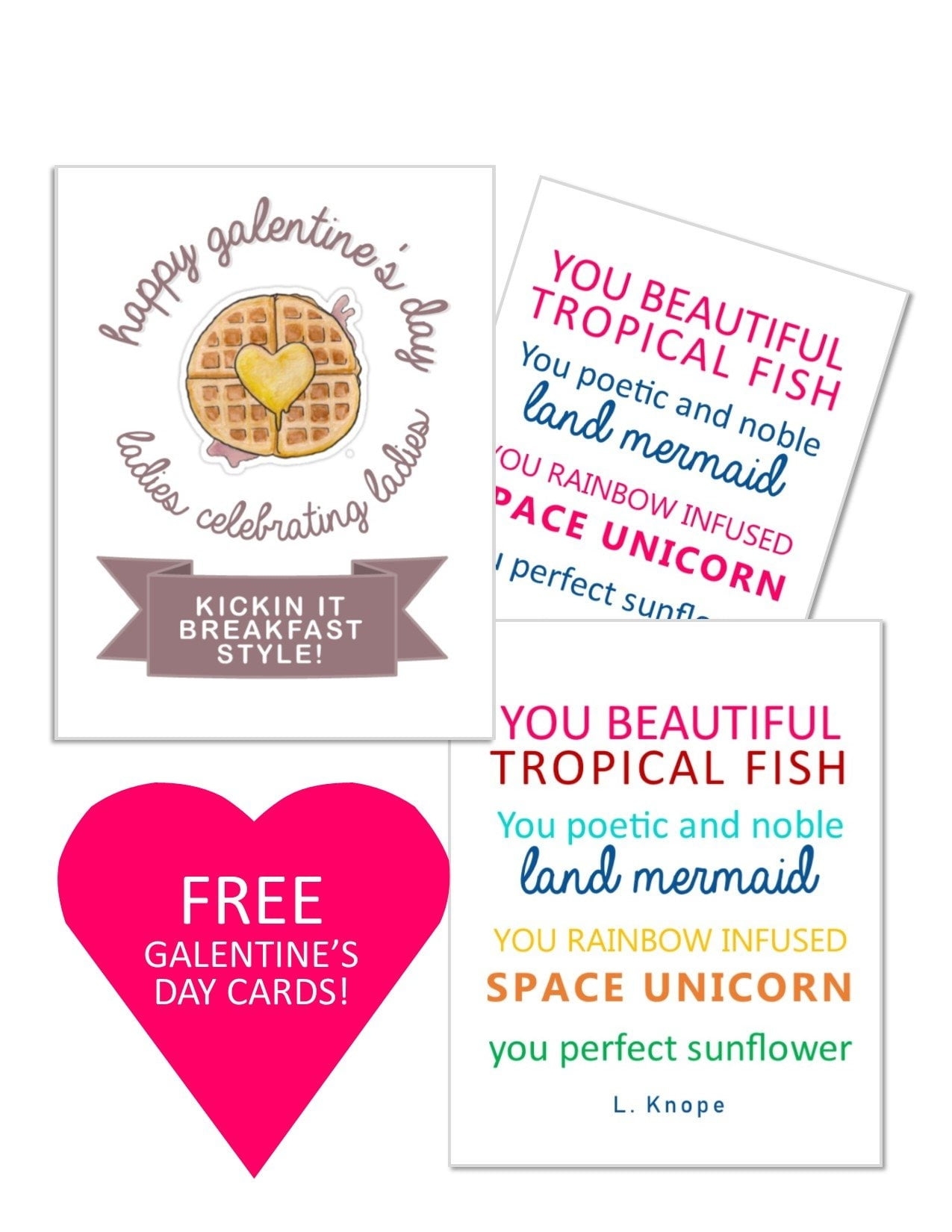 printable galentines day card