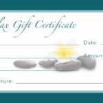 Printable Gift Certificate Template Dtemplates For Massage Gift