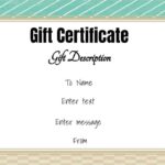Printable Gift Certificates Templates Calendar Printables