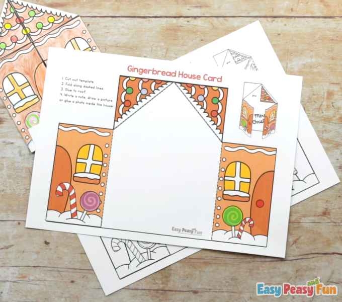 Printable Gingerbread House Card Easy Peasy And Fun