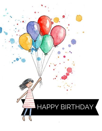 Printable Girly Birthday Cards Silva Dressing