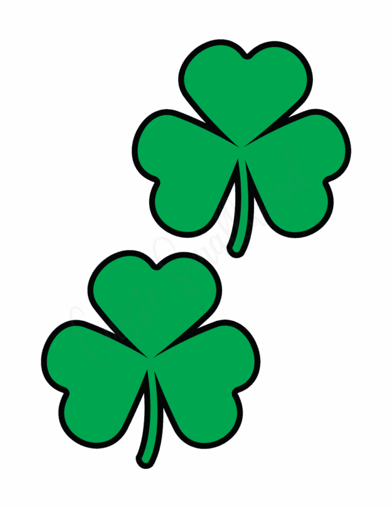 Printable Green Shamrock Template Printable Templates Online By Paul