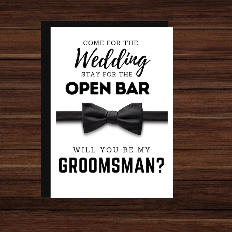 PRINTABLE Groomsmen Proposal Cards Etsy
