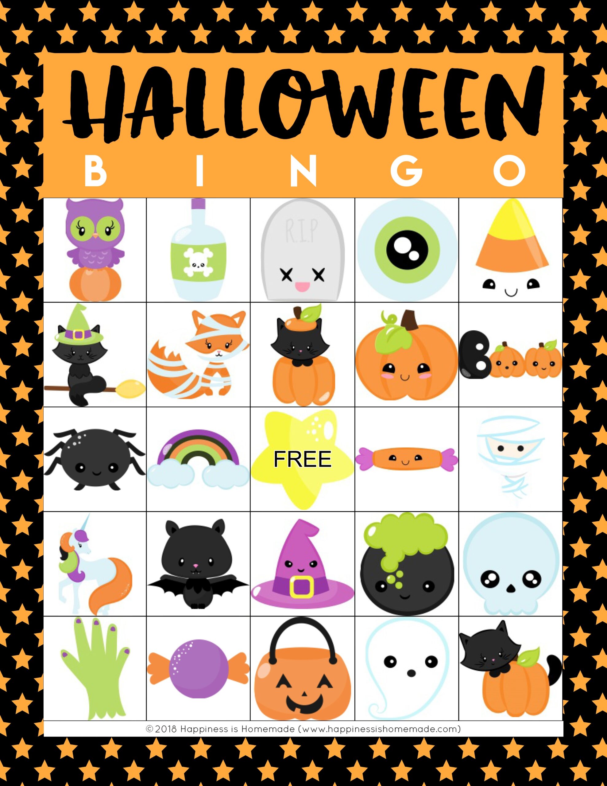printable halloween bingo cards pdf