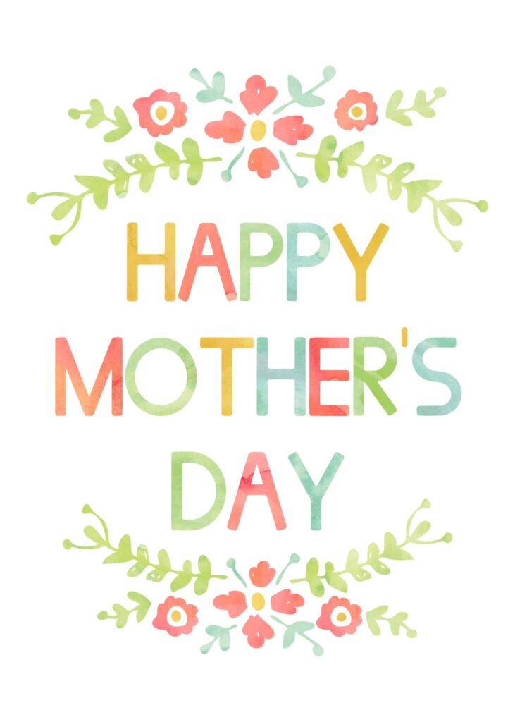 Printable Happy Mothers Day Card Template Printable Templates
