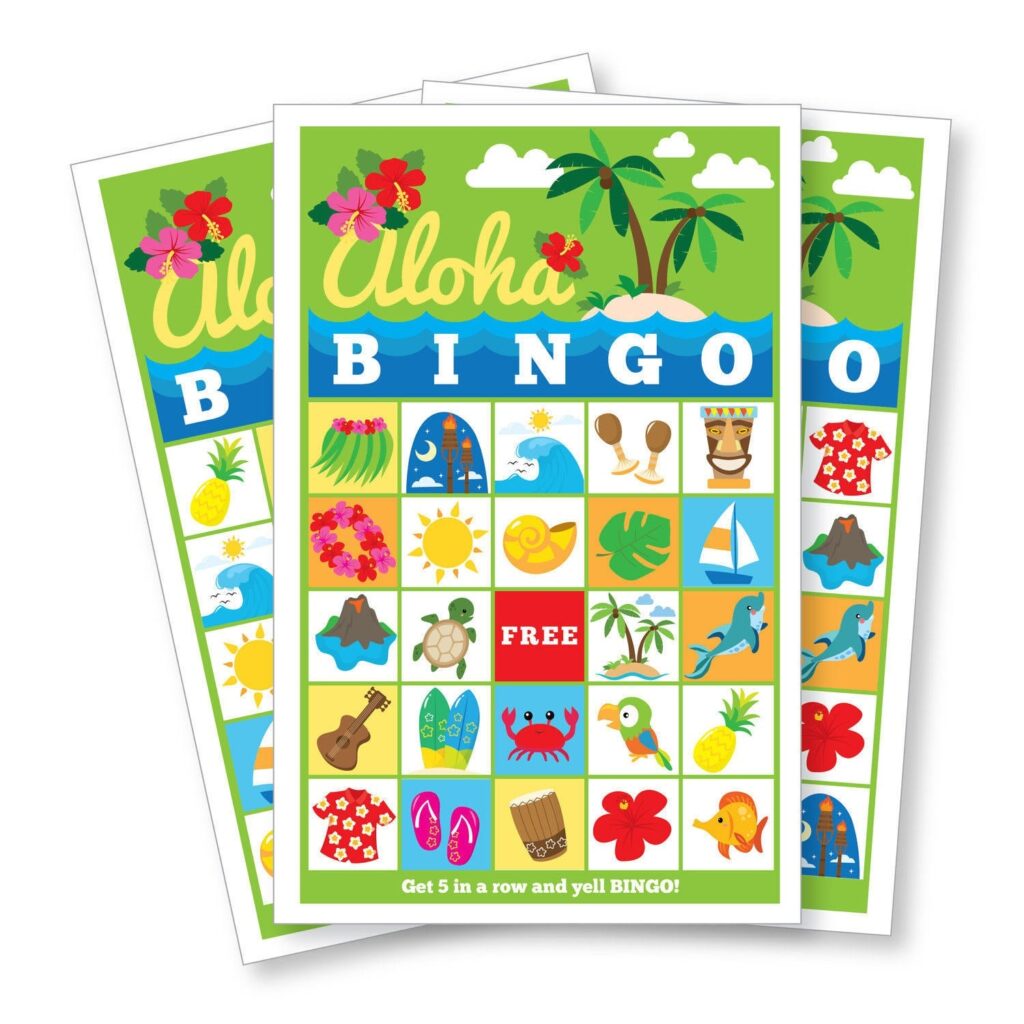 Printable Hawaiian Bingo Cards Printable Bingo Cards