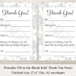 Printable Holiday Thank You Card For Kids Snowflakes Fill In Etsy