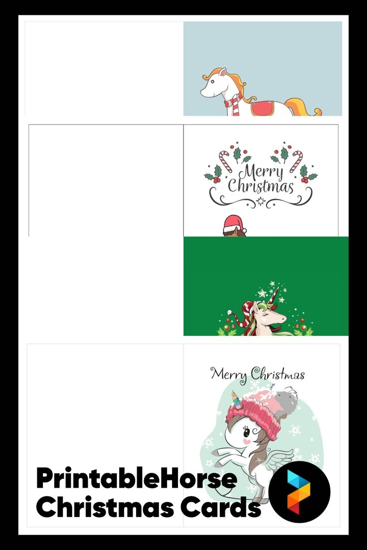 Printable Horse Christmas Cards Christmas Cards Horse Christmas 