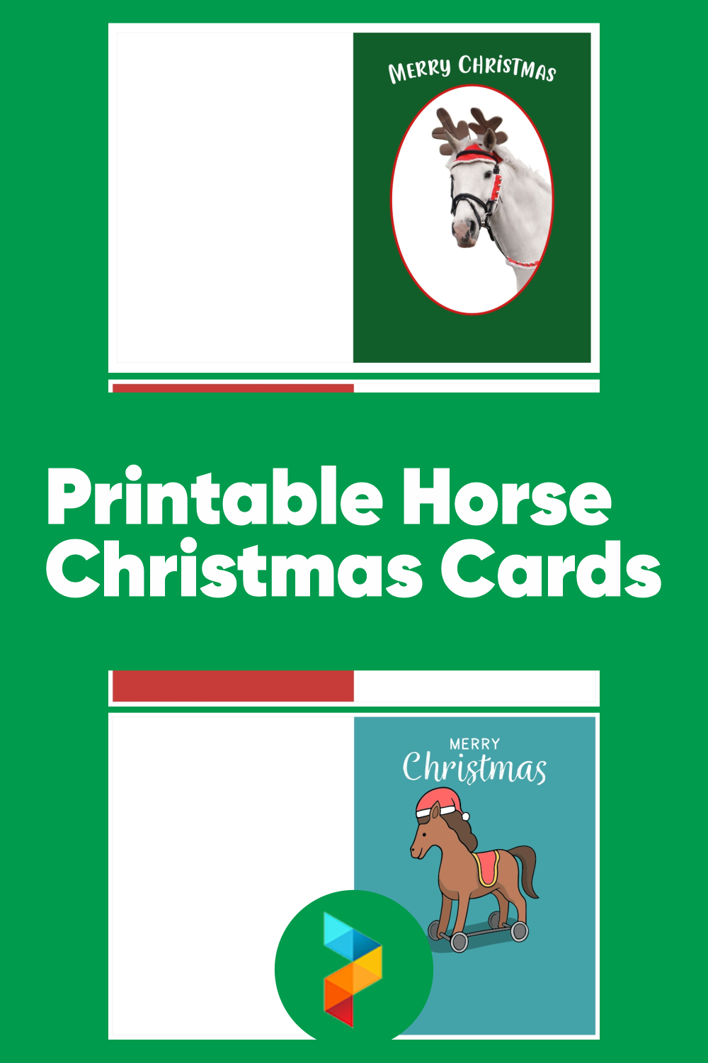 Printable Horse Christmas Cards