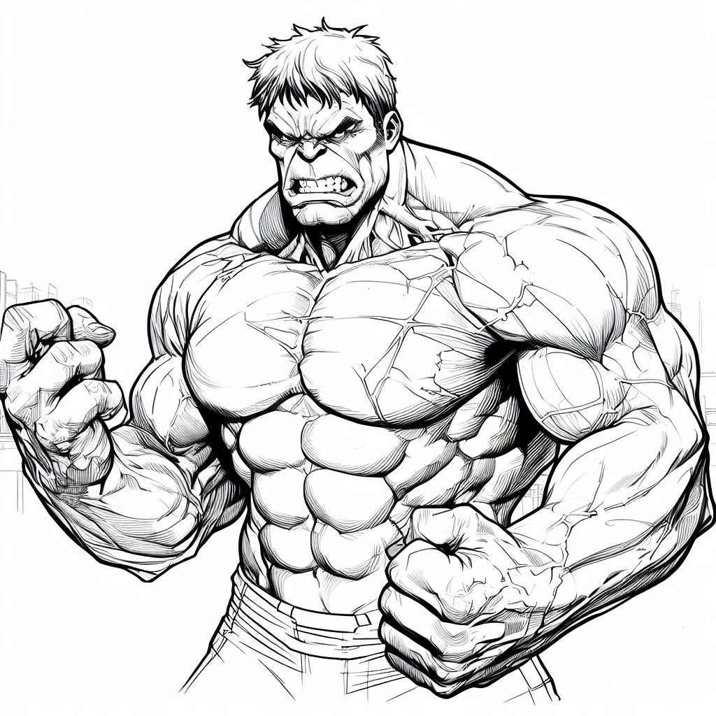 Hulk Coloring Book Pages