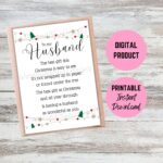 Printable Husband Christmas Card Christmas Poem Card For Husband