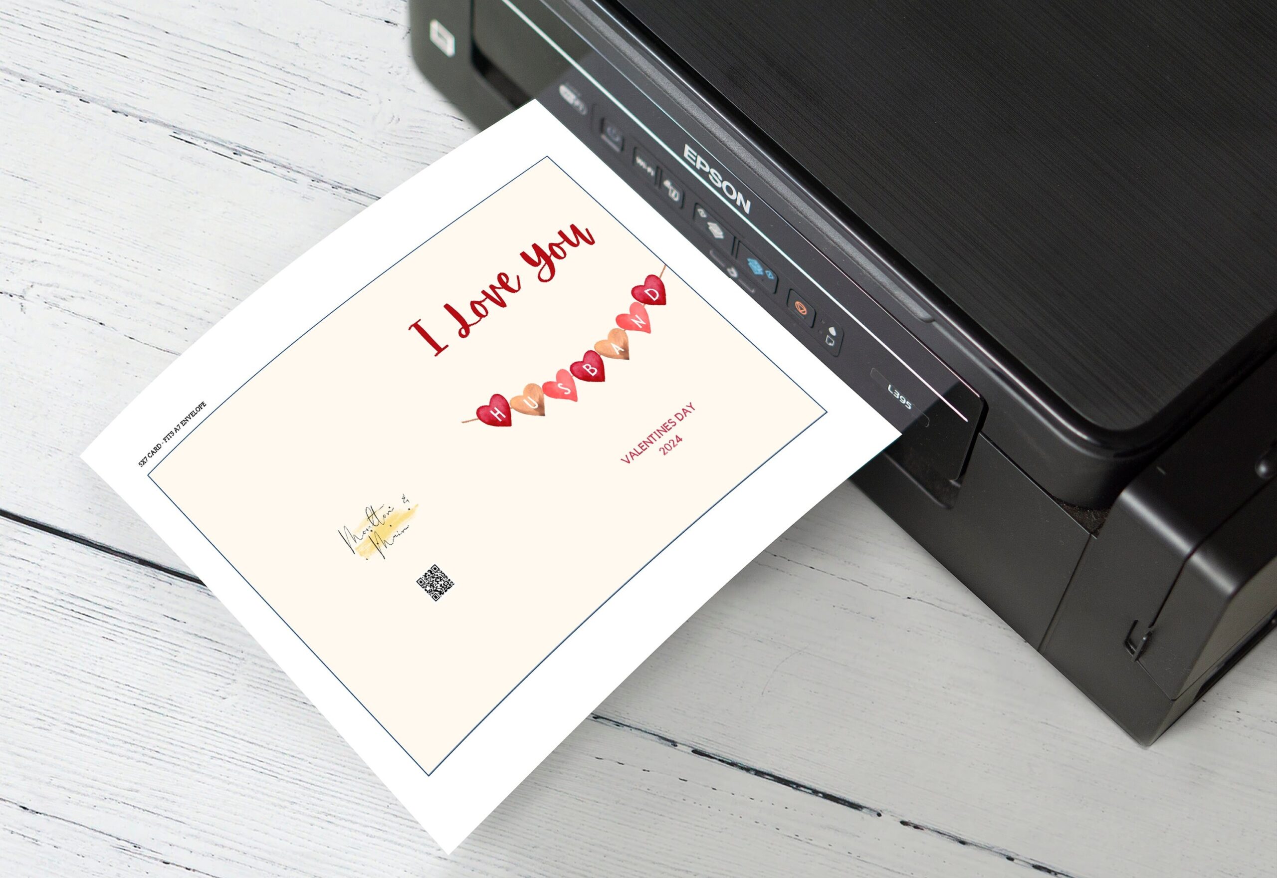 printable husband valentine card