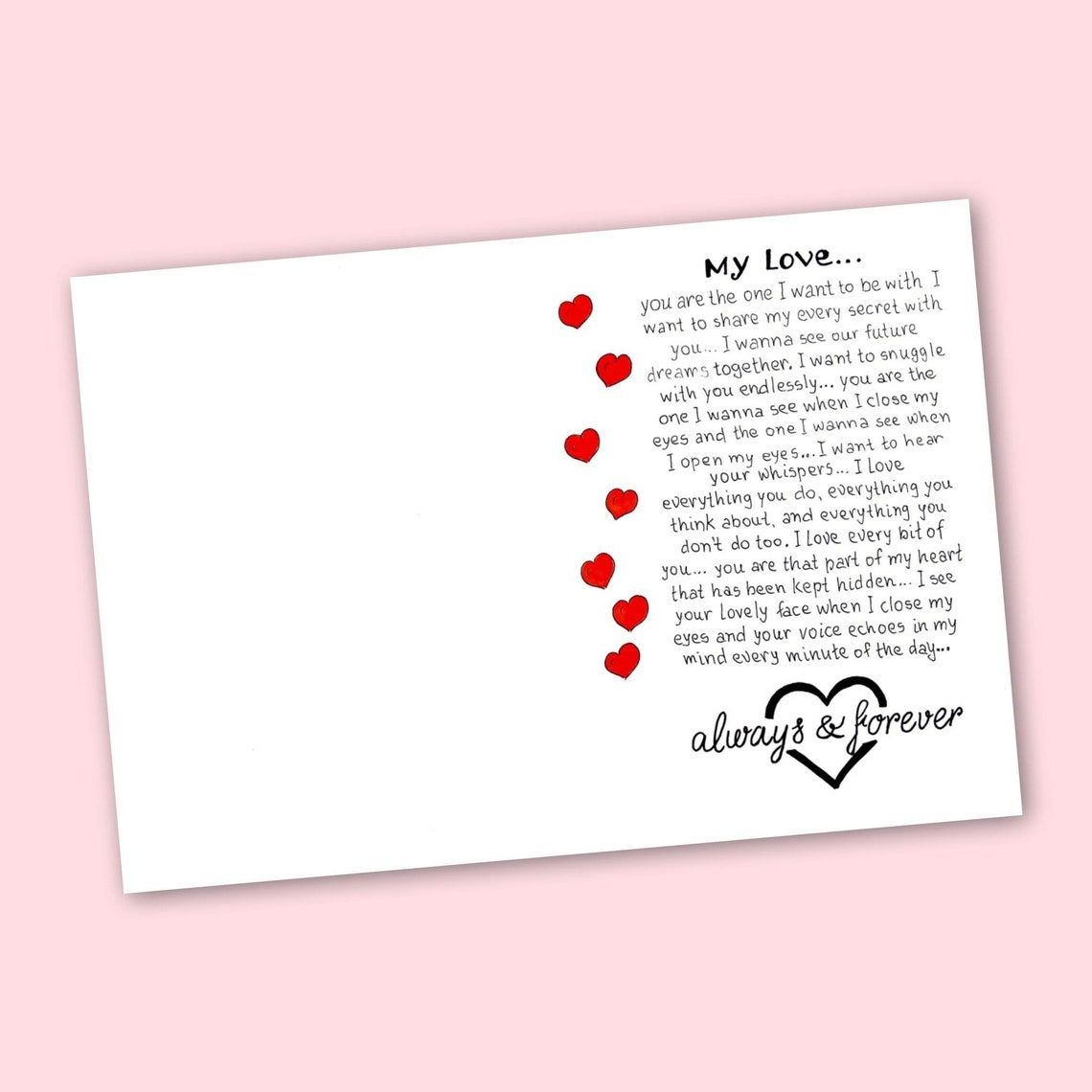 Printable Husband Valentines Day Card Husband Birthday Etsy