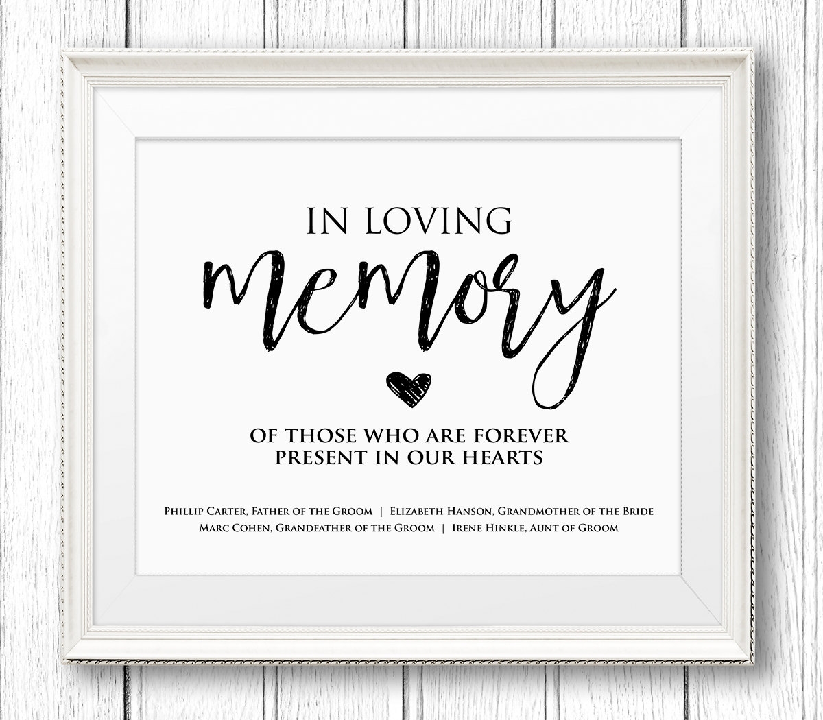 printable in loving memory card template