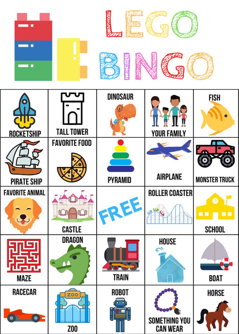 Printable LEGO Bingo Free Download And Print For You 
