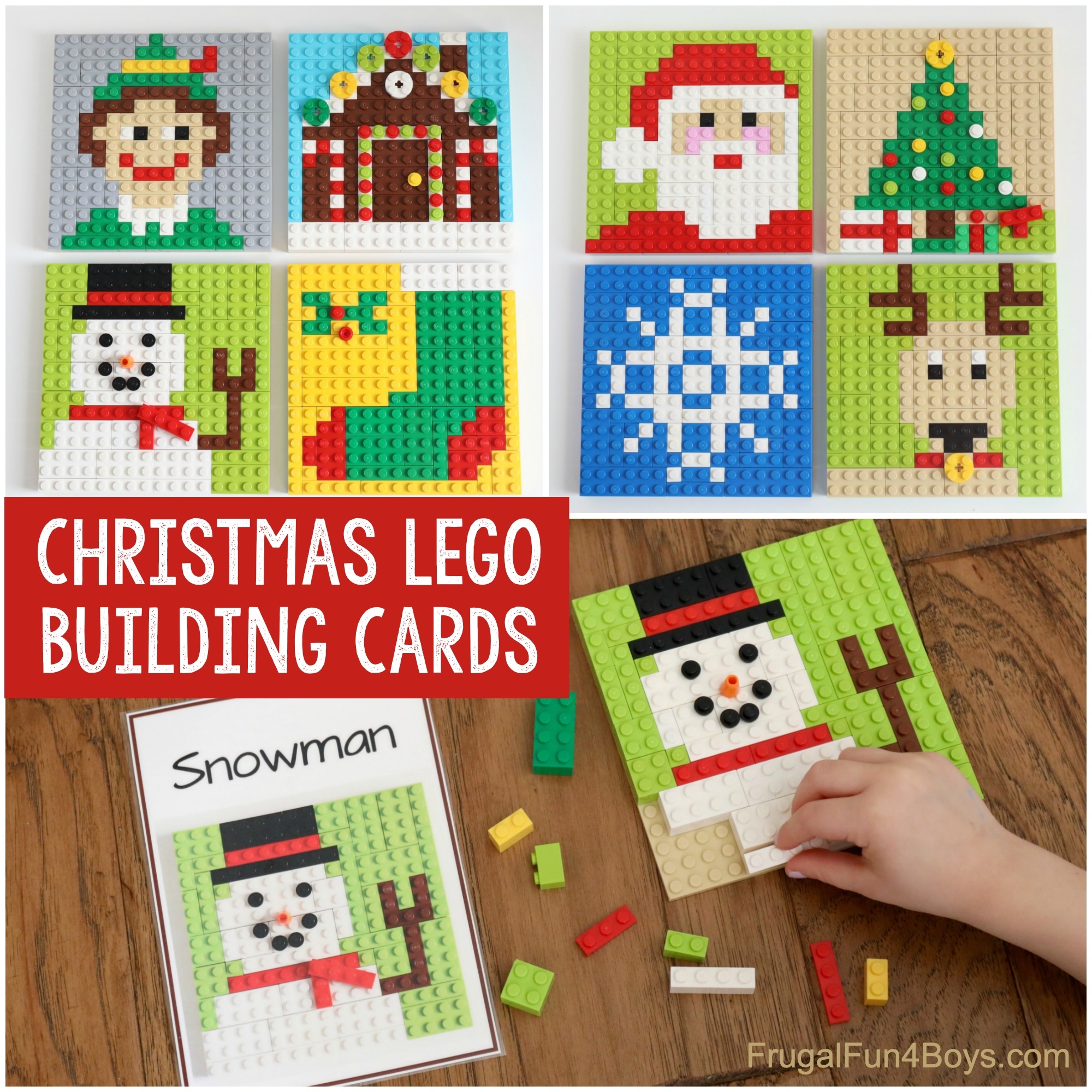 Printable LEGO Christmas Building Cards Frugal Fun For Boys And Girls