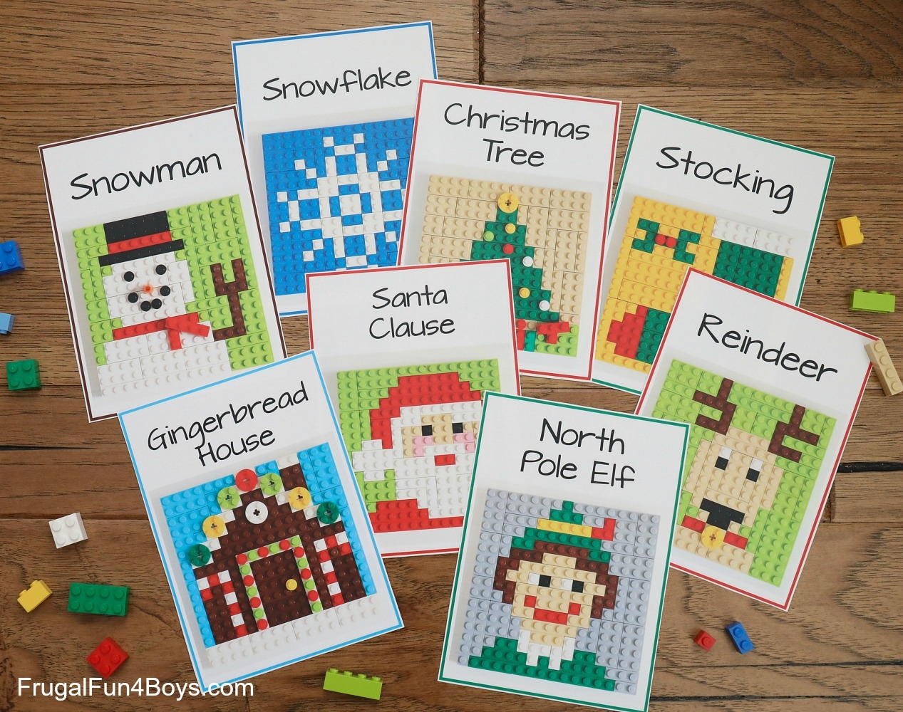 printable lego christmas card