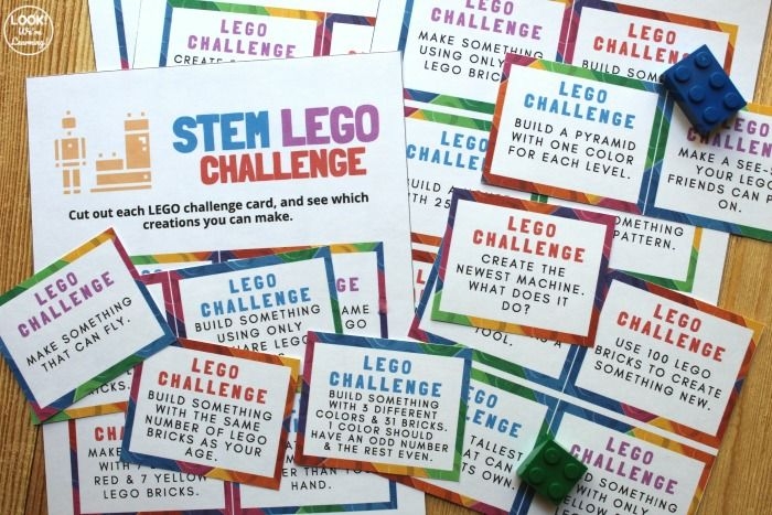 printable lego stem challenge cards