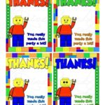 Printable LEGO Thank You Cards Lego Birthday Cards Birthday Card