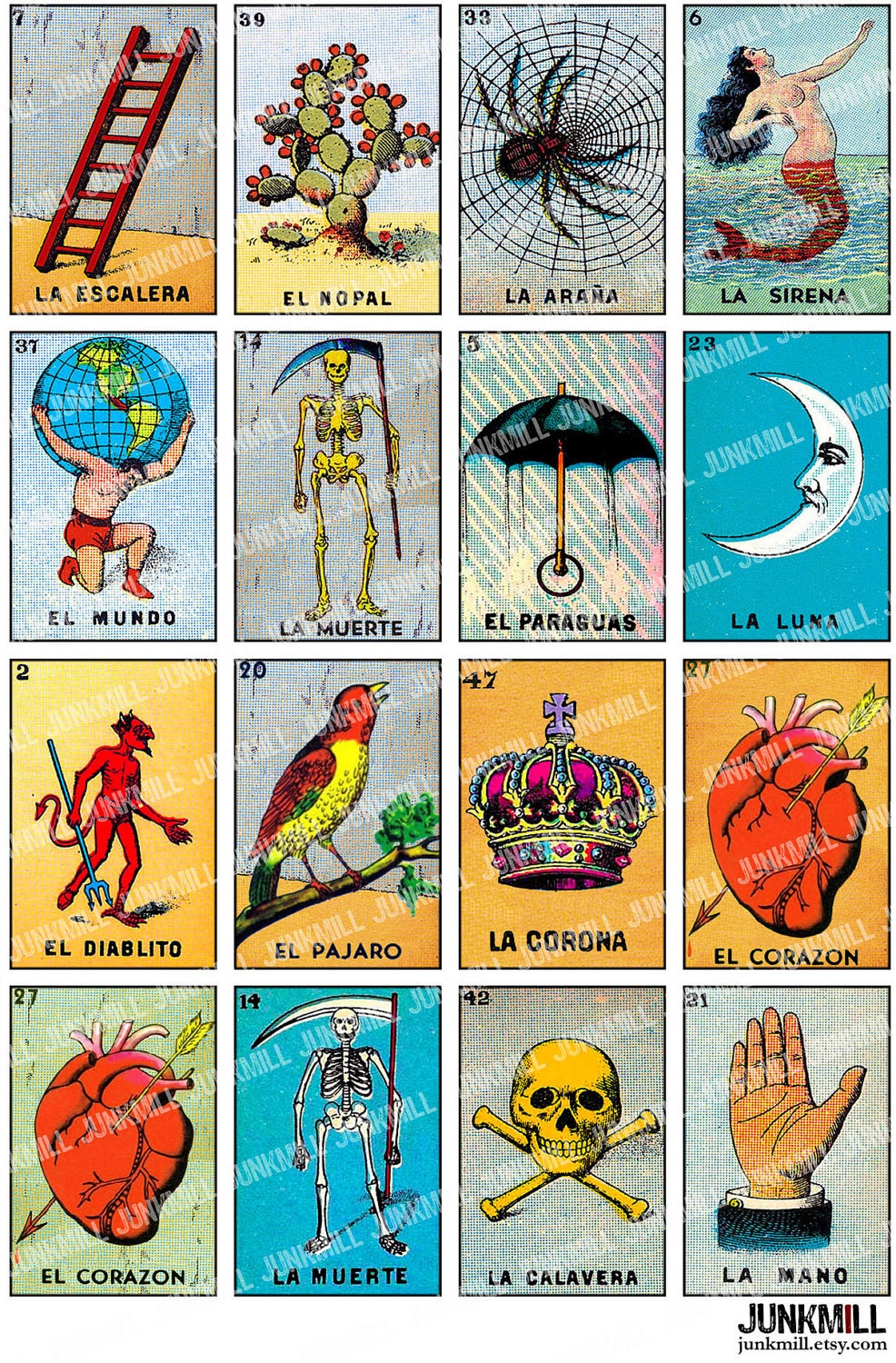 printable loteria calling cards