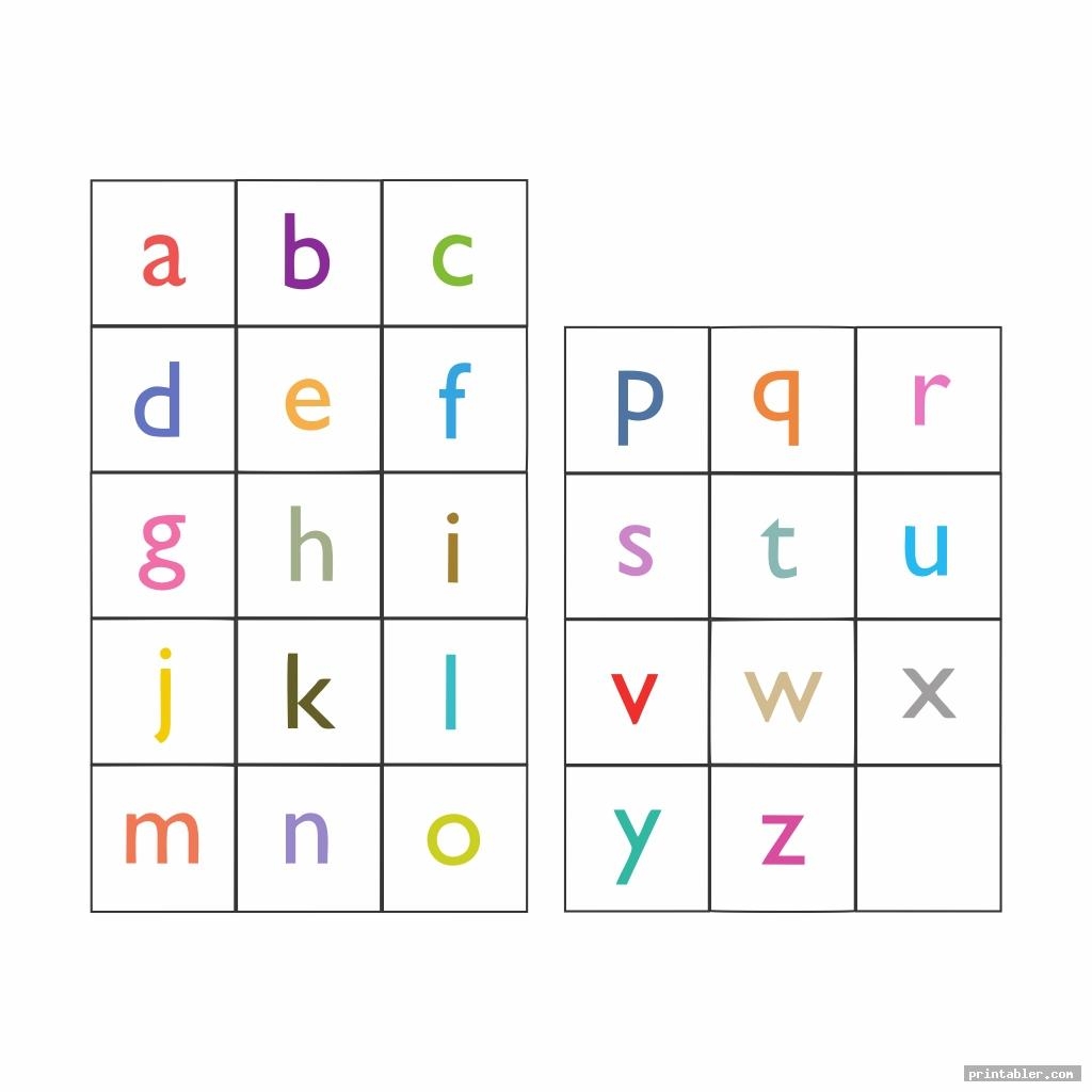 Printable Lower Case Alphabet Flash Cards Gridgit