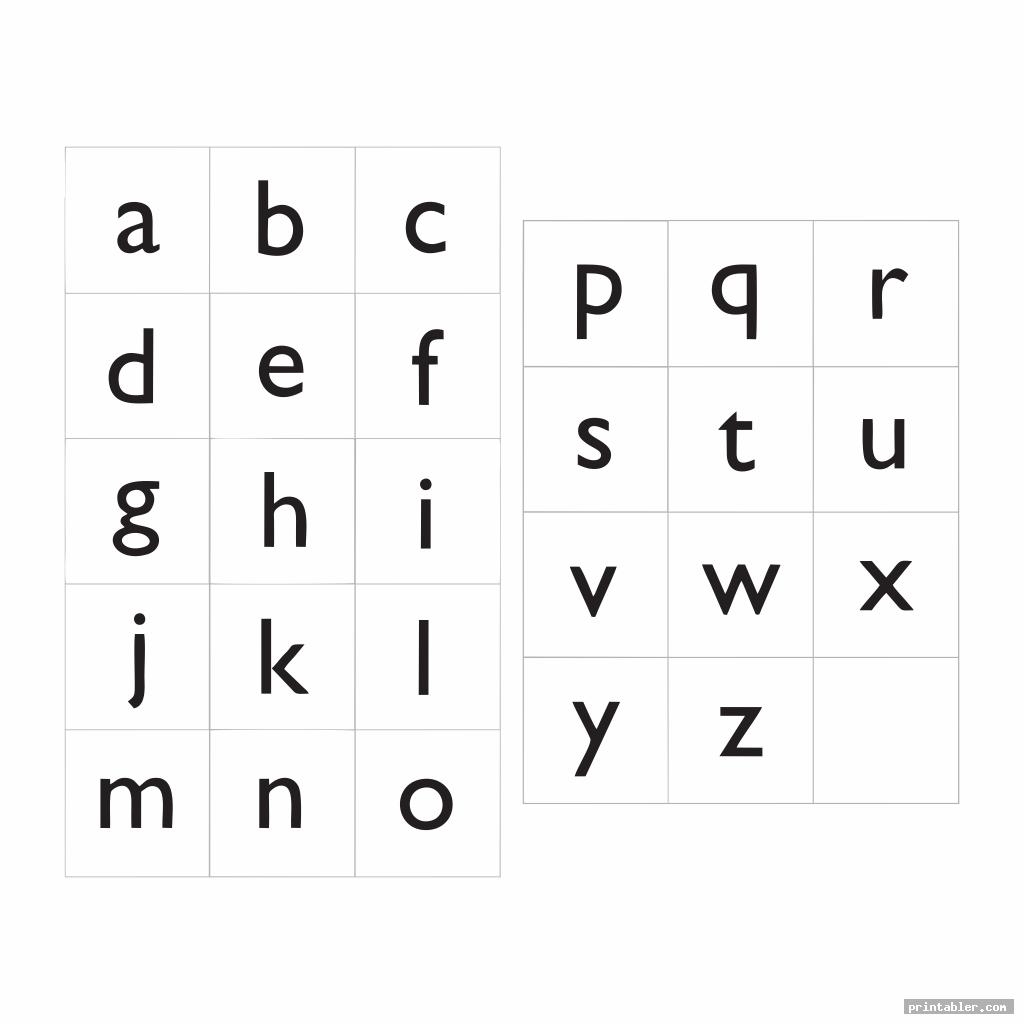 Printable Lower Case Alphabet Flash Cards Gridgit