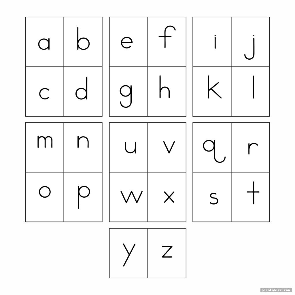 Printable Lower Case Alphabet Flash Cards Gridgit