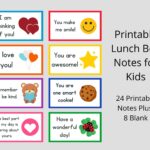 Printable Lunch Box Notes For Kids Encouraging Notes For Kids