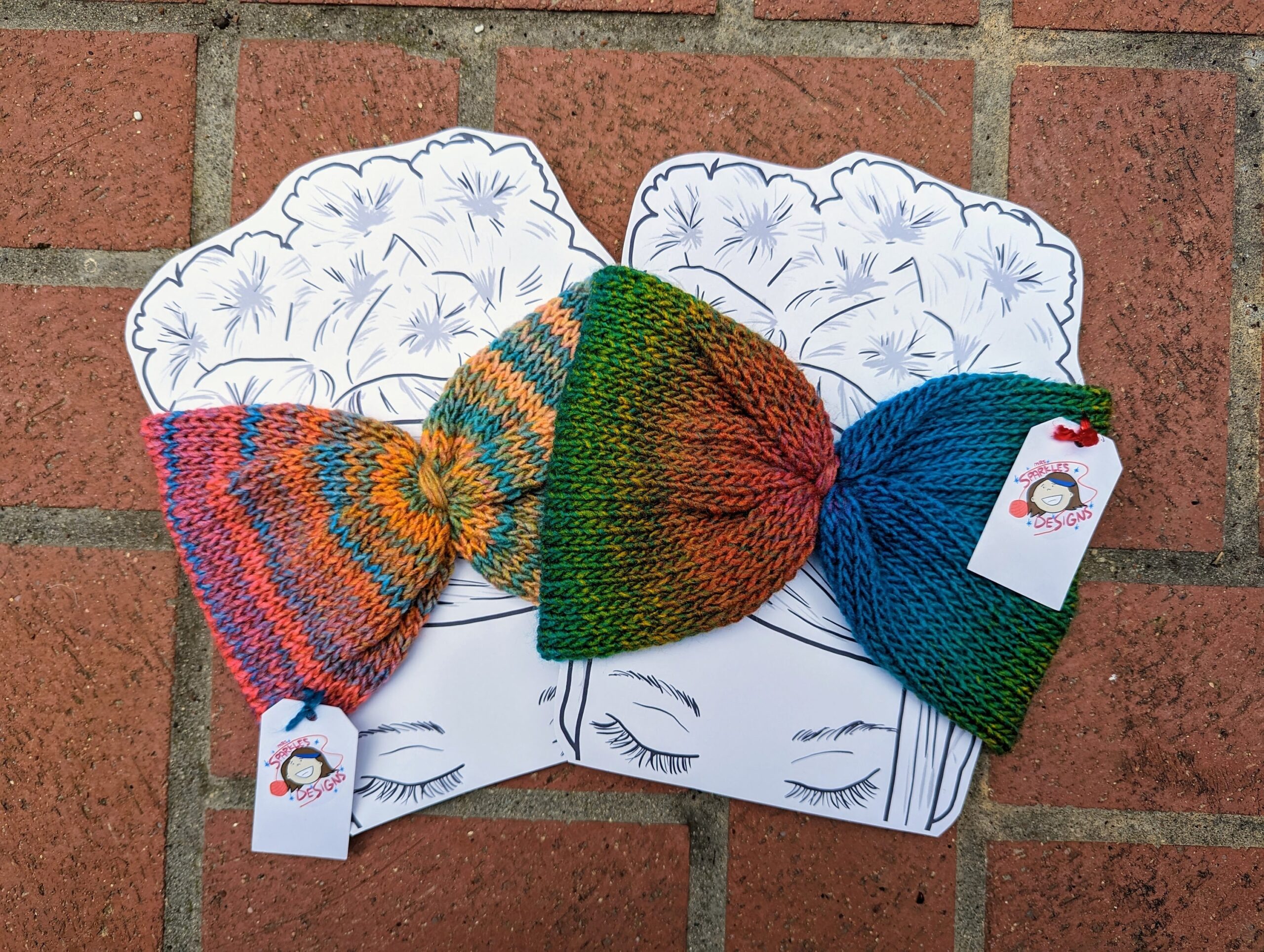 printable messy bun display card