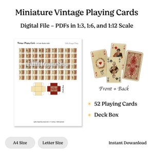 printable miniature playing cards
