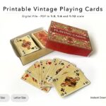 Printable Miniature Playing Cards Vintage Cards Deck Antique Cards