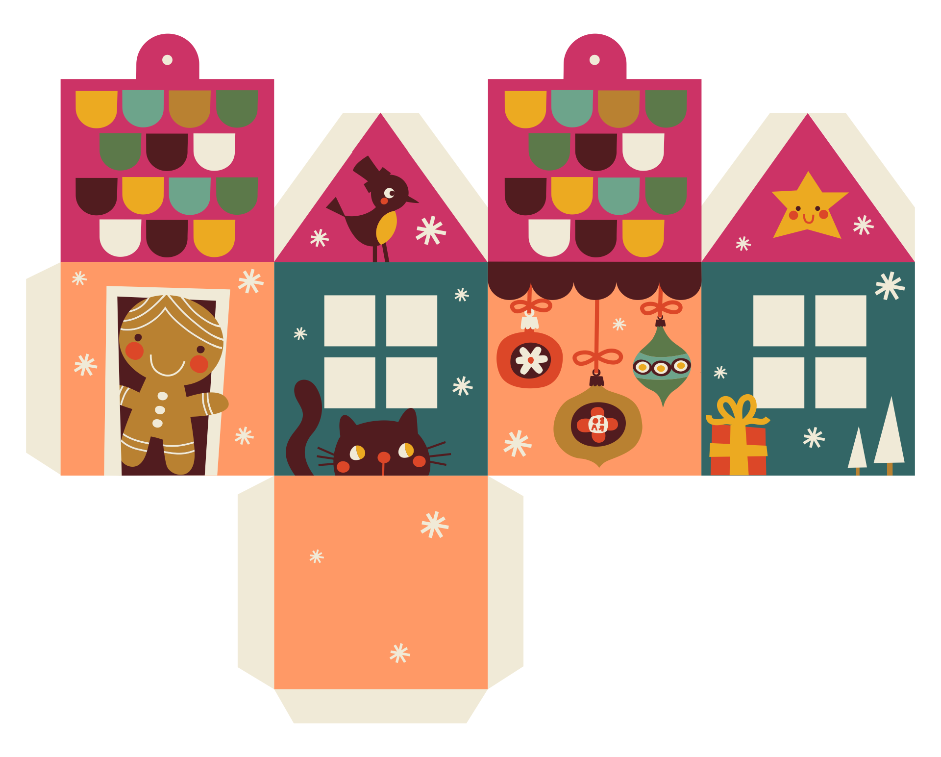 paper house printable craft sheets