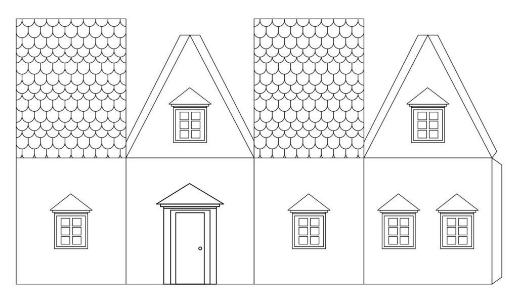 Printable Paper House Template DIY Printable House