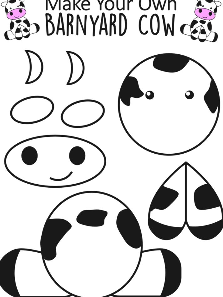 Printable Paper Plate Cow Craft Template Printable Free Templates