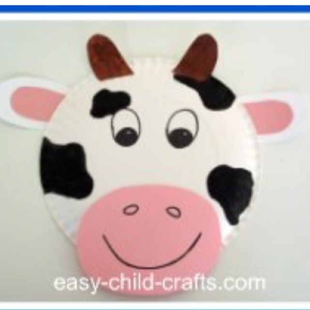 Printable Paper Plate Cow Craft Template Printable Free Templates