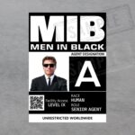Printable Personalized MIB ID Card Men In Black ID Card Personalized