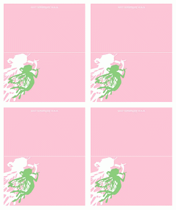 Printable Pink Fairy Cards And Gift Tags