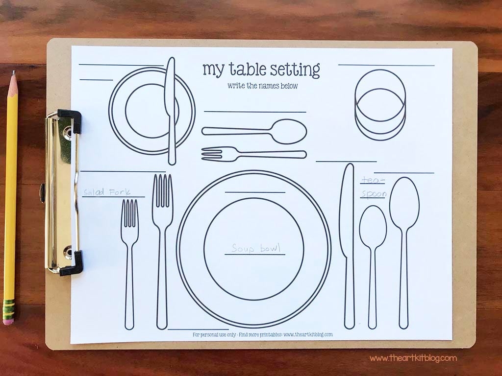 free printable placemat template