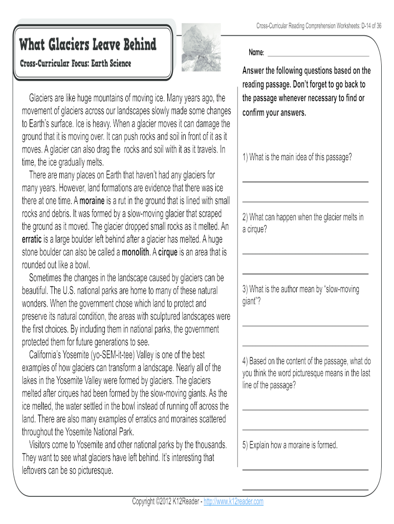 Printable Reading Worksheets 4th Grade Reading Worksheet Printable