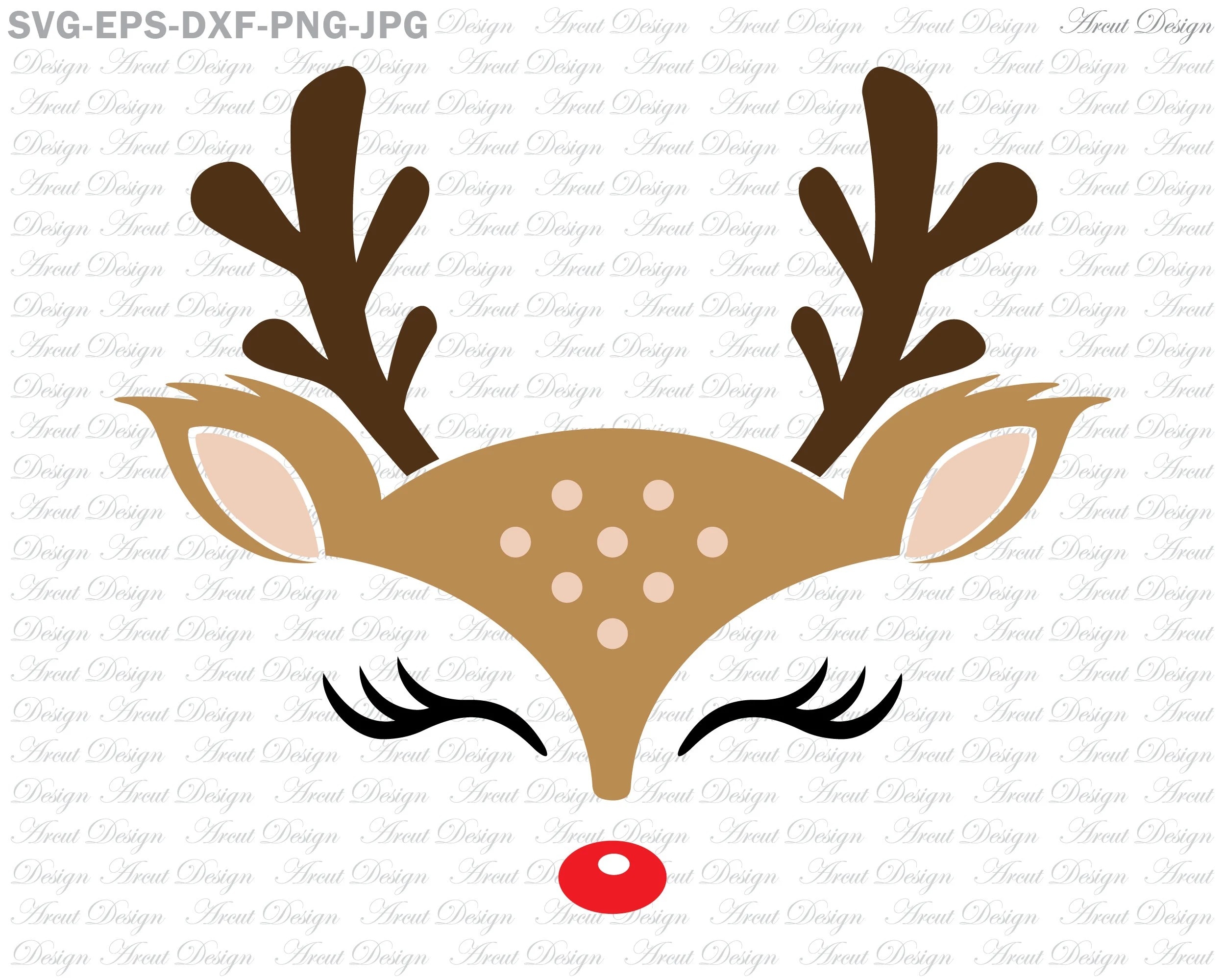 free printable reindeer face template