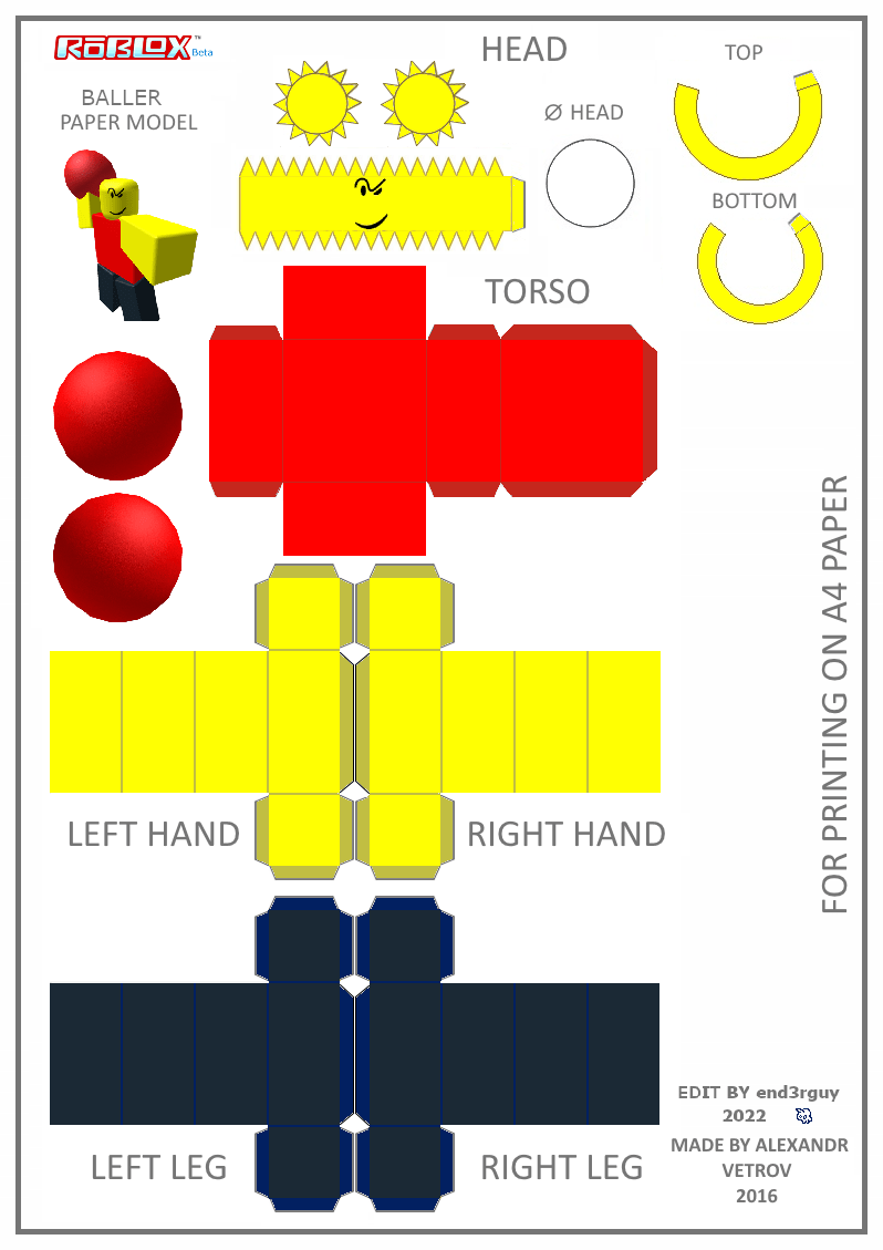 Printable Roblox Papercraft Template Papercraft Among Vrogue co